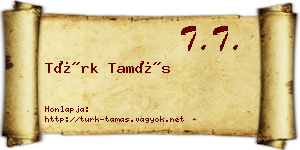 Türk Tamás névjegykártya